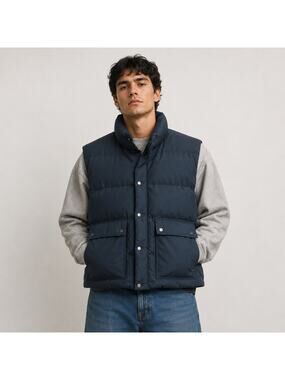 Vintage Woodlake black down filled puffer vest XL outdoor fall winter